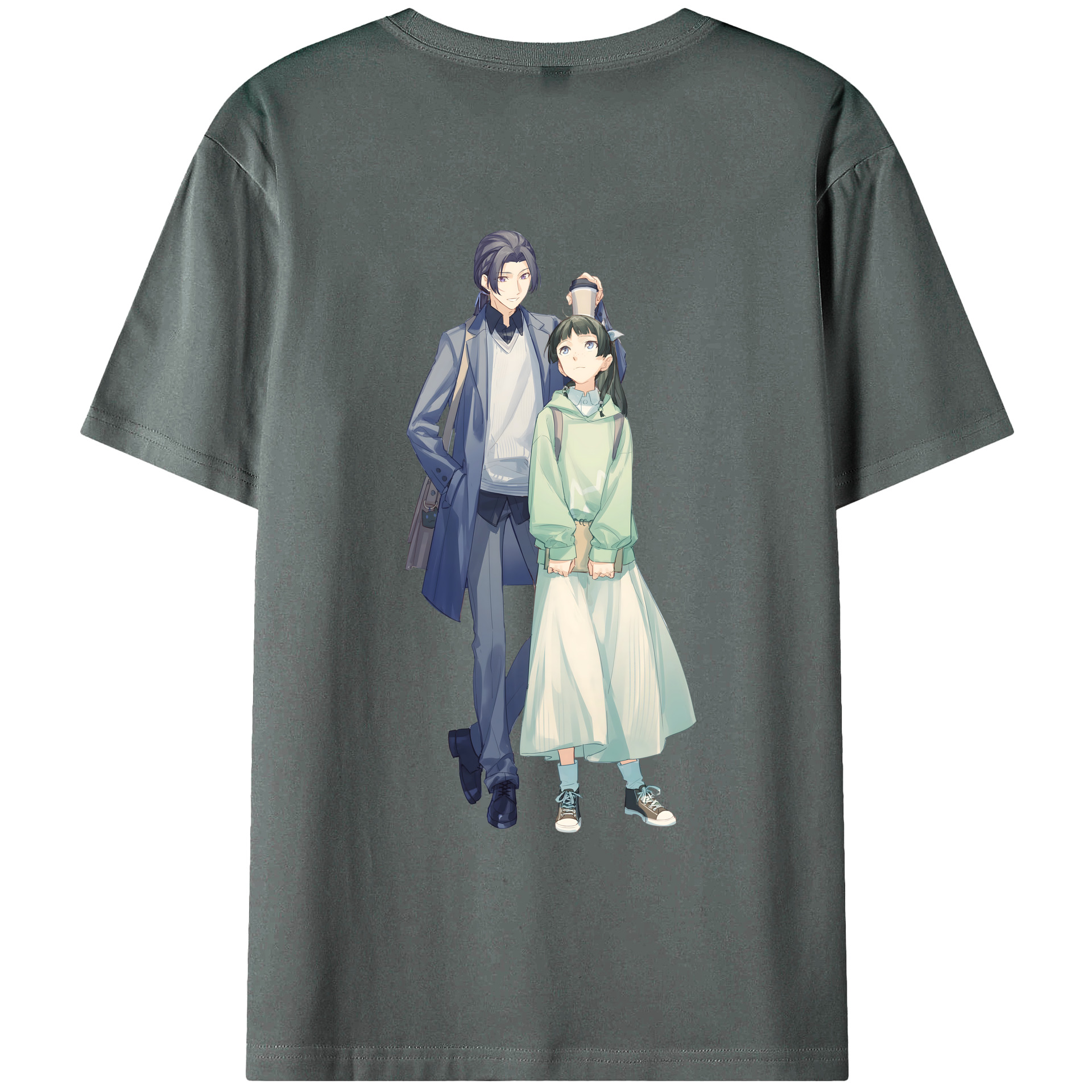 （画像用） 薬屋のひとりごと The Apothecary Diaries 綿100％ メンズ半袖Tシャツ（バックプリント） 通気性